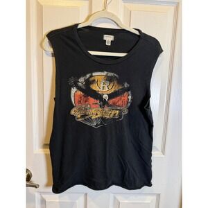 Denim & Supply Ralph Lauren Eagle Graphic Black Tank Top Size Large